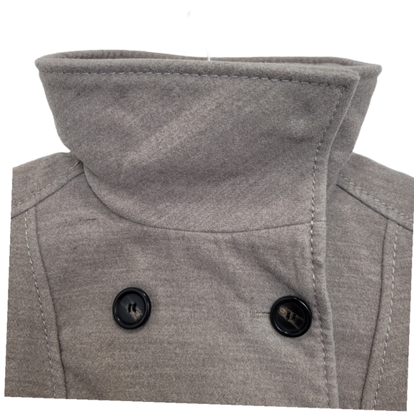 H&M Pea Coat Beige Tan Fall Winter Size 4 - Picture 2 of 9